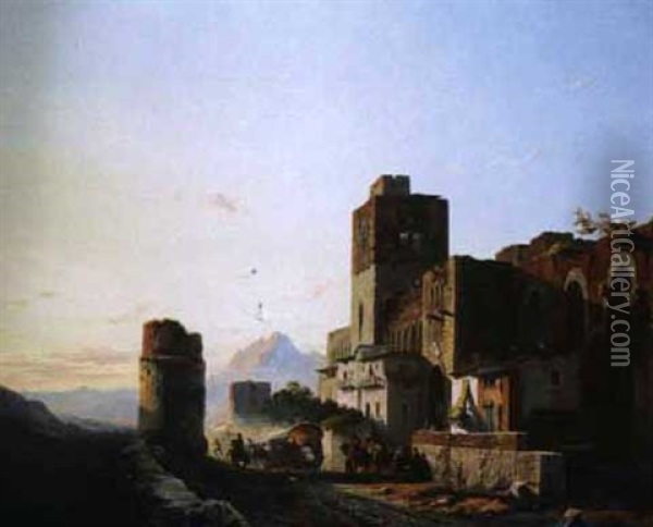 Vista De Toledo (view Of Toledo) Oil Painting - Francois Antoine Bossuet