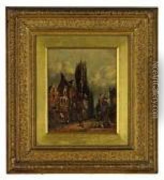 St. Lorent, Rouen Oil Painting - Henry Thomas Schafer