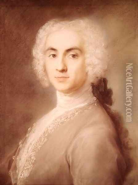 Portrait of a Man Oil Painting - Rosalba Carriera