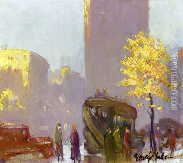 Fifth Avenue, New York Oil Painting - George Luks