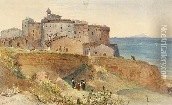View At Nettuno, South Of Rome Oil Painting - Henry Parsons Riviere