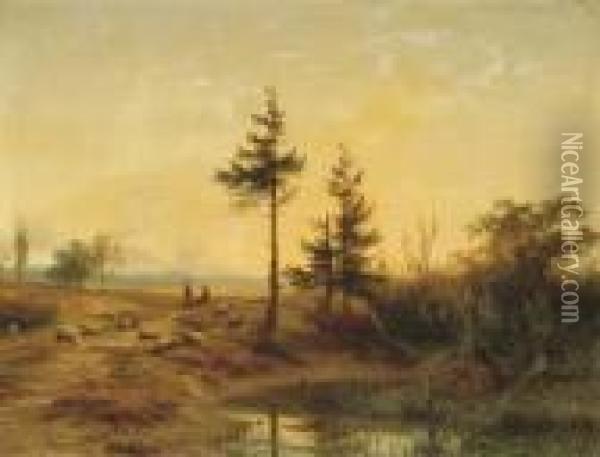 An Extensive Heath Landscape Oil Painting - Cornelis Lieste