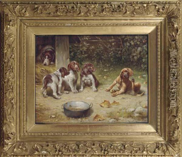 The New Arrival Oil Painting - Carl Reichert