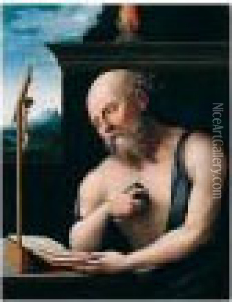 Saint Jerome Oil Painting - Pieter Coecke Van Aelst