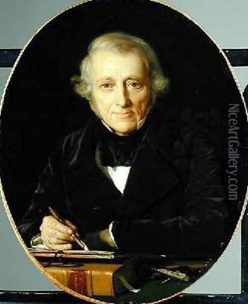 Portrait of the Artist Leo Lehmann 1782-1859 Oil Painting - Rudolf August Wilhelm Lehmann