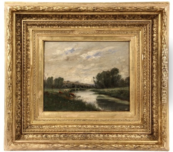 On The Marne Oil Painting - Charles Francois Daubigny