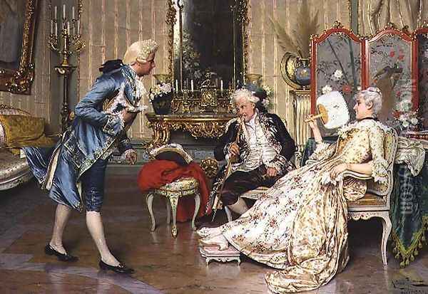 The Younger Suitor Oil Painting - Arturo Ricci