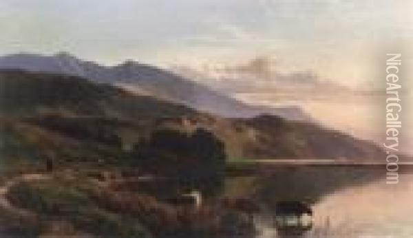 Cader Idris From The Mawddach Oil Painting - Sidney Richard Percy