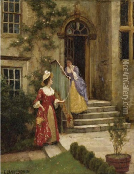 Gossip Oil Painting - Edmund Blair Leighton
