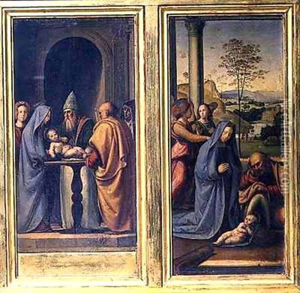 Presentation in the Temple and the Nativity Oil Painting - Fra (Baccio della Porta) Bartolommeo