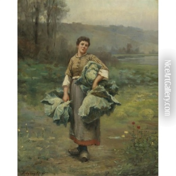 Elise (finished By Another Hand) Oil Painting - Daniel Ridgway Knight