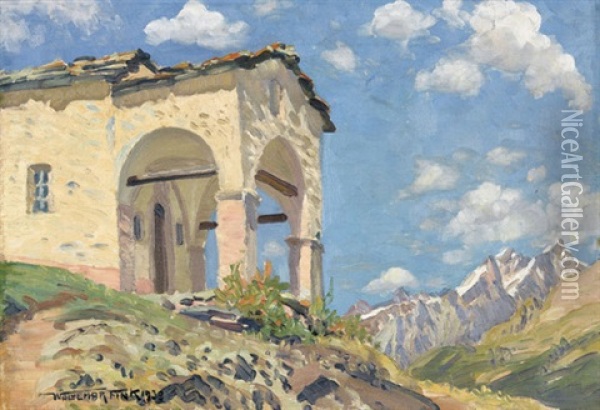 Kapelle Blatten Bei Zermatt Oil Painting - Waldemar Theophil Fink