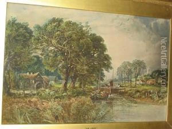 The Lock Oil Painting - George Sheffield