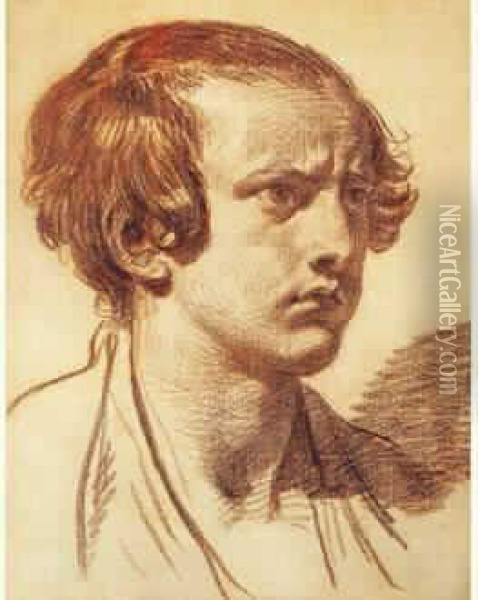 Tete De Jeune Homme Oil Painting - Jean Baptiste Greuze