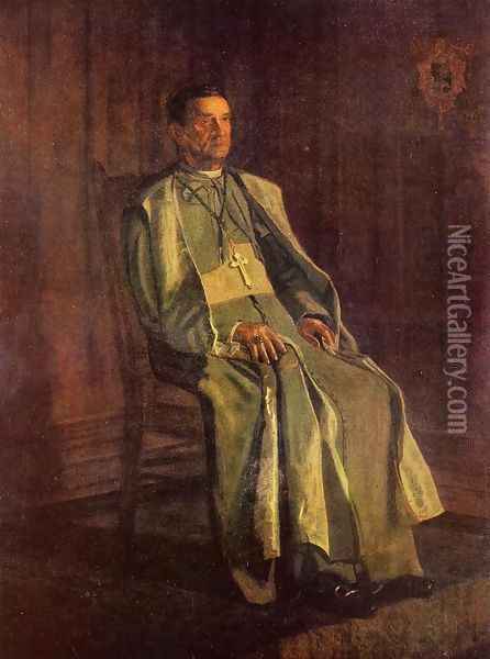 Monsignor Diomede Falconia Oil Painting - Thomas Cowperthwait Eakins