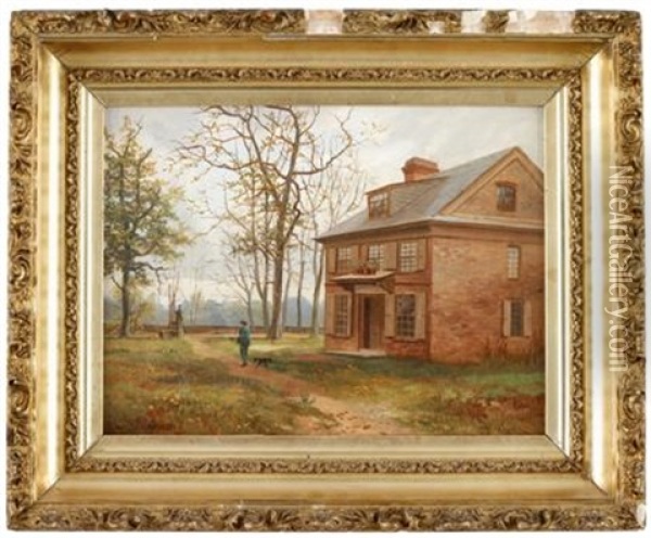Portrait Of William Penn Or Letitia House, Fairmount Park, Philadelphia, Pa Oil Painting - Albert Dunington
