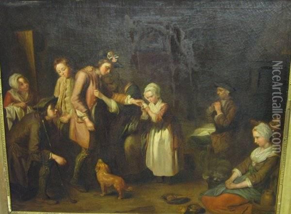 The Goodbye Oil Painting - Jean Baptiste Greuze