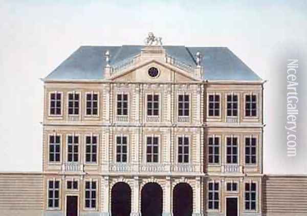 Hotel de lOctroi at Ghent from Choix des Monuments Edifices et Maisons les plus remarquables du Royaume des Pays Bas Oil Painting - Pierre Jacques Goetghebuer