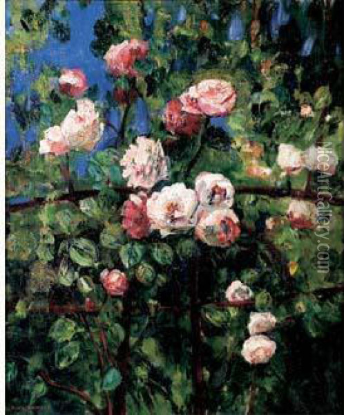 Roses Oil Painting - Henri Julien Dumont