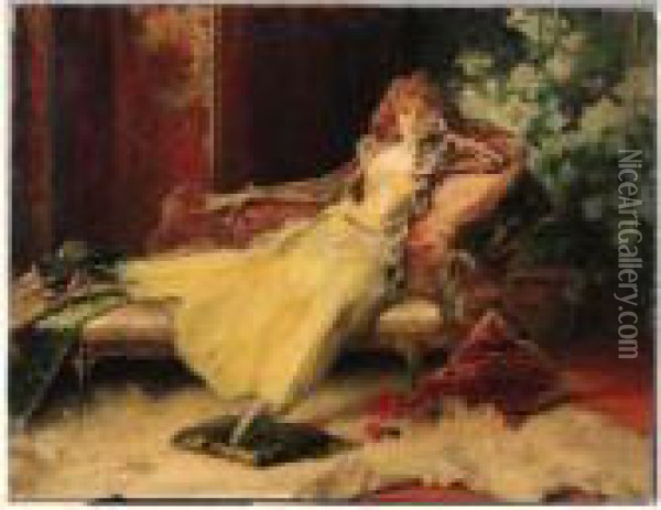 After The Ball Oil Painting - Conrad Kiesel