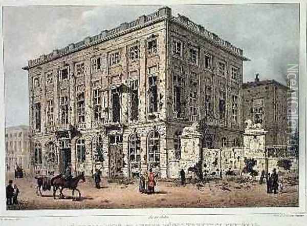 The Cafe Amitie and the Old Hotel du Prince Frederic Oil Painting - Jean-Baptiste Madou