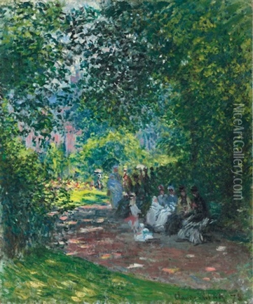 Au Parc Monceau Oil Painting - Claude Monet