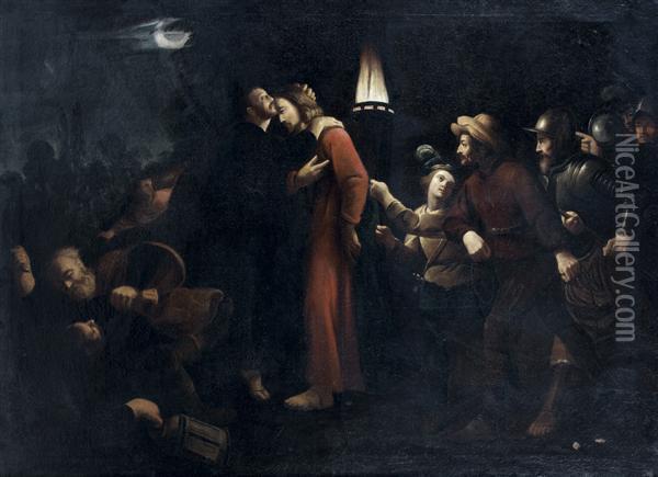 Le Baiser De Judas Oil Painting - Trophime Bigot
