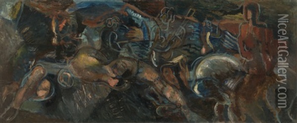Faune Centaure Oil Painting - Vladimir Davidovich Baranoff-Rossine