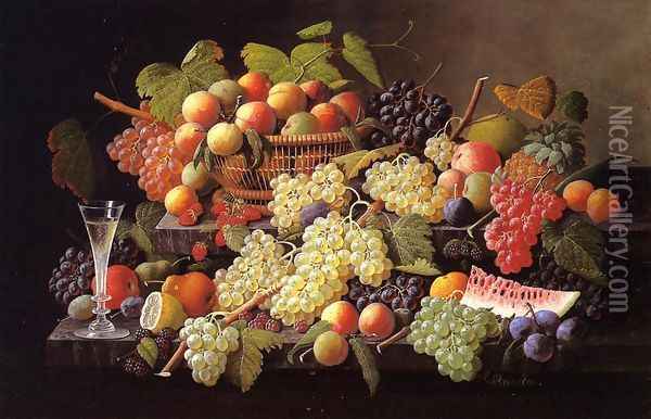 Still Life with Fruit II Oil Painting - Severin Roesen