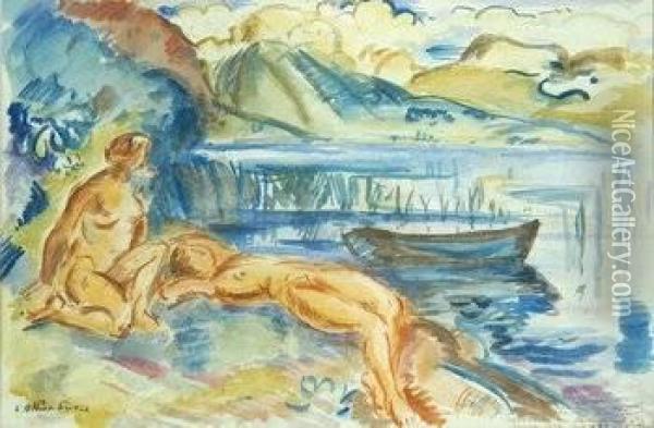 Lac D'annecy Oil Painting - Emile-Othon Friesz