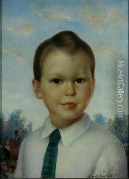 The Young Boy Oil Painting - Simkha Simkhovitch