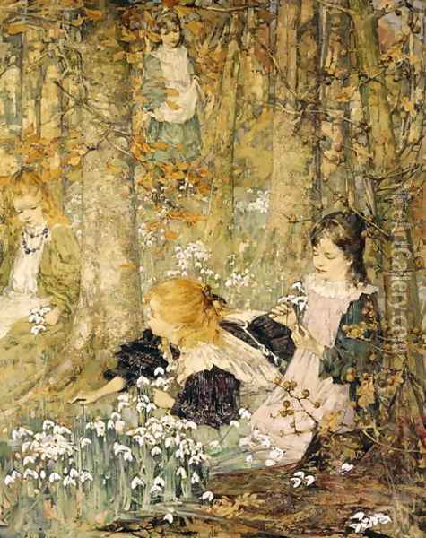 The Coming of Spring Oil Painting - Edward Atkinson Hornel