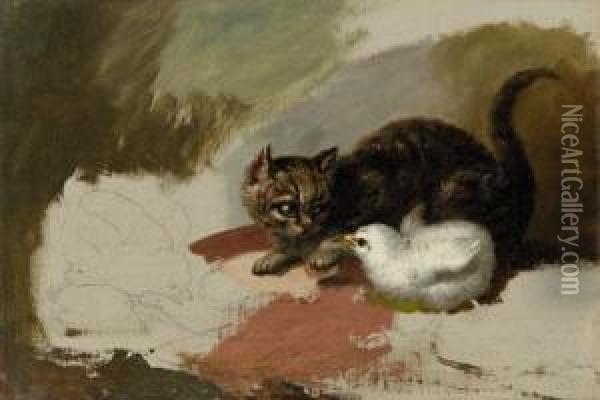 Jersey Smith (mary Smith's Cat) Oil Painting - Mary Russell Smith