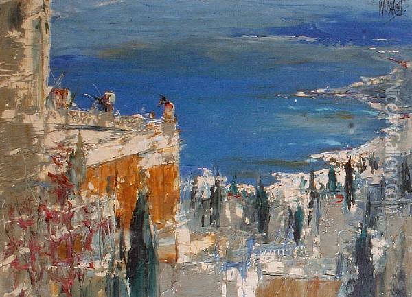 View, South Of France Oil Painting - William Walcot