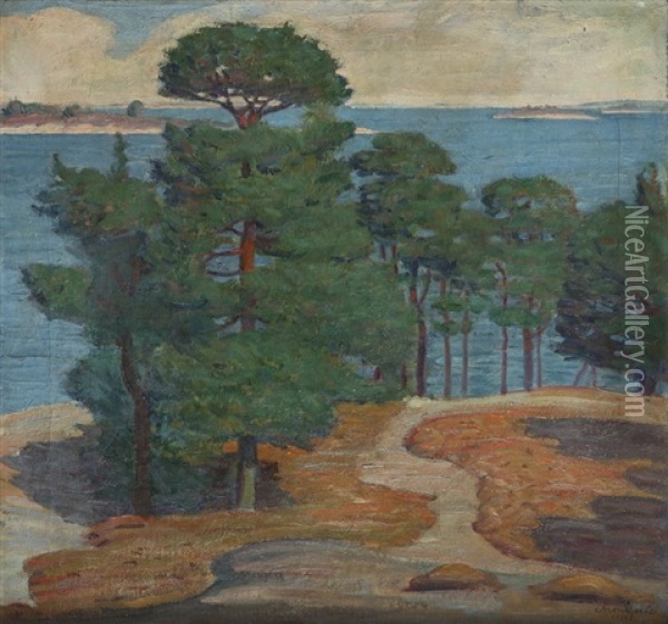 Pine By The Sea Oil Painting - Aron Gerle