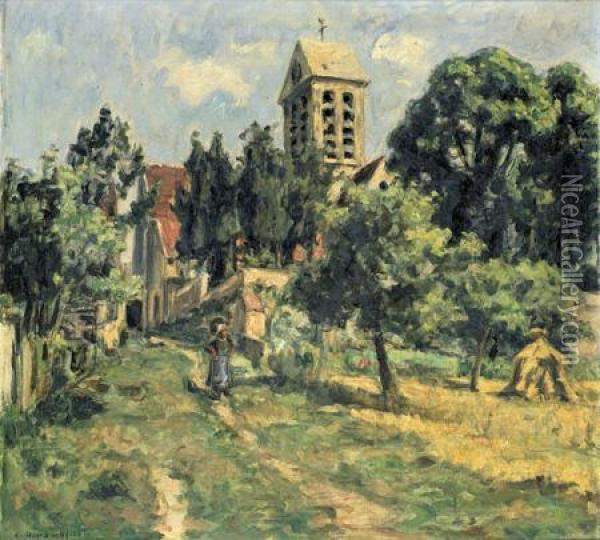Fermiere Dans Un Village Oil Painting - Germain David-Nillet