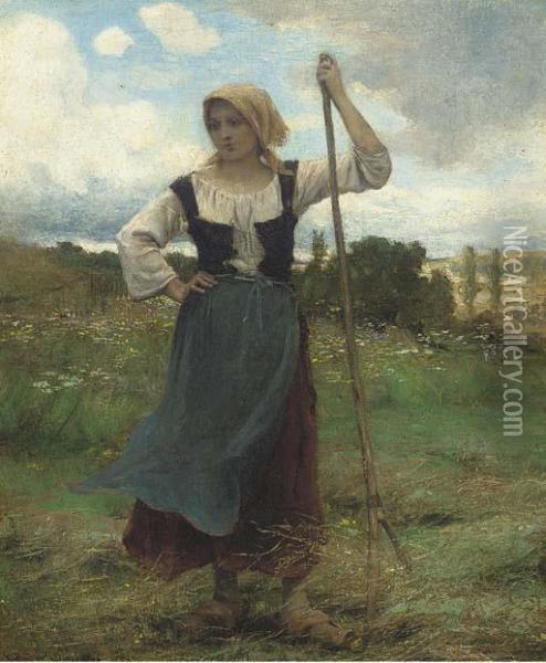 The Young Harvester Oil Painting - Georges Laugee