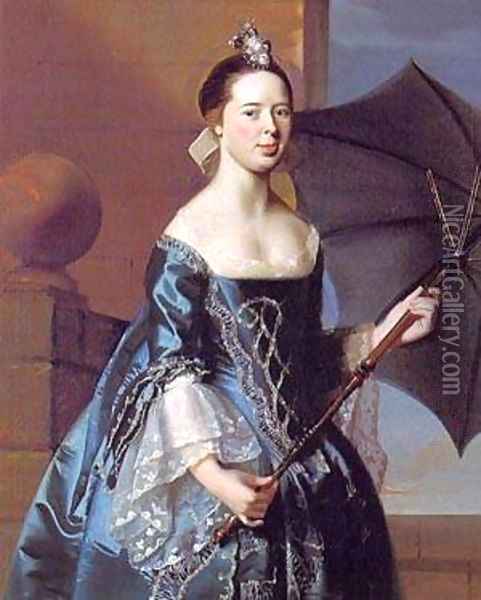 Mrs Benjamin Pickman (Mary Toppan) 1763 Oil Painting - John Singleton Copley
