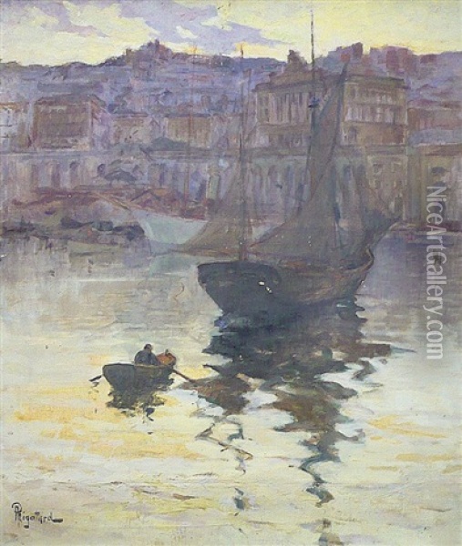 Port D'alger Oil Painting - Alexandre Rigotard