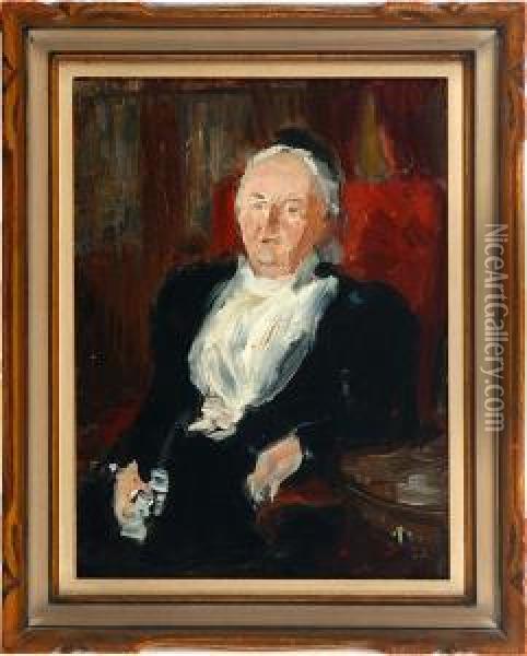 A Portrait Of A Lady Oil Painting - Hanna Pauli