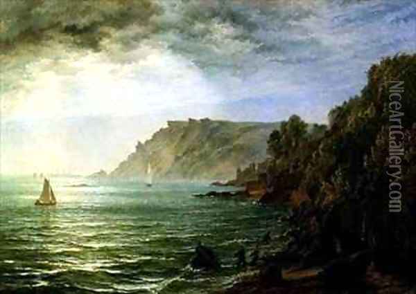 Salcombe Estuary South Devon Oil Painting - Henry Thomas Dawson