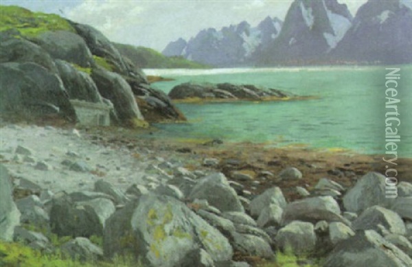 Alpenseelandschaft Oil Painting - Otto von Kameke