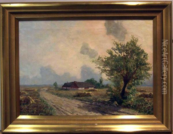 Skanegard. Oil Painting - Knut Dahlander