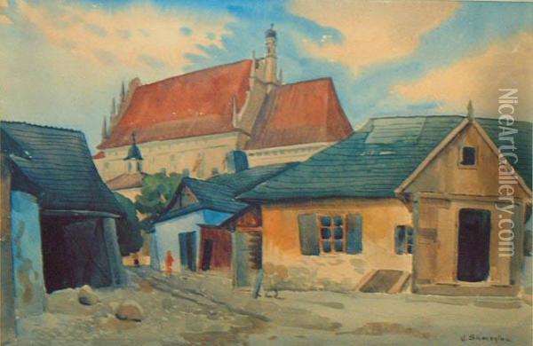 Kazimierz Oil Painting - Wladyslaw Skoczylas