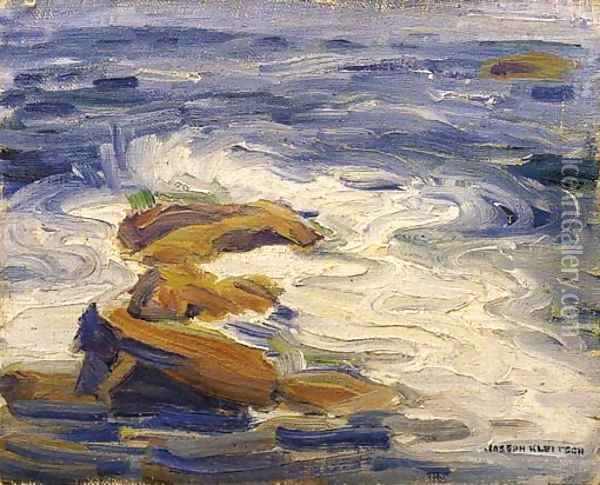Blue Seas Oil Painting - Joseph A. Kleitsch