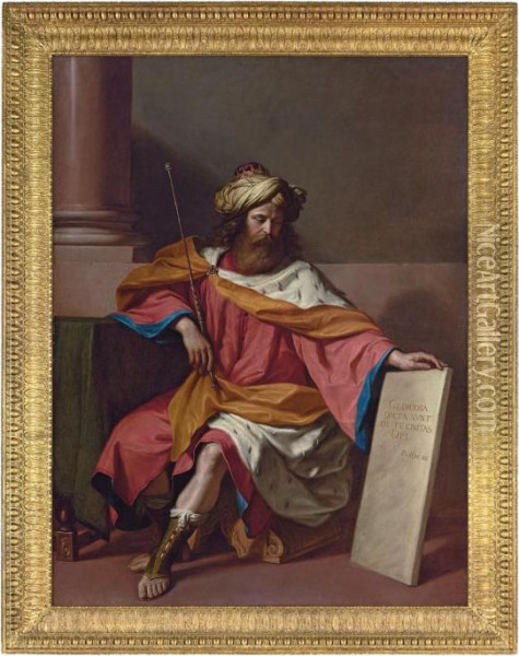 King David Oil Painting - Guercino