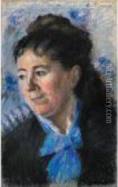 Portrait De Felicie Vellay Estruc Oil Painting - Camille Pissarro
