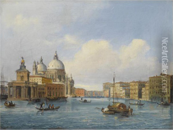 Santa Maria Della Salute, Venice Oil Painting - Carlo Grubacs