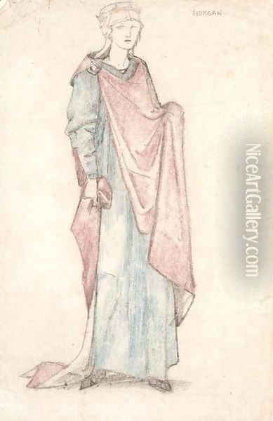 Costume design for Morgan le Fay in J.Comyns Carr's play 'King Arthur' Oil Painting - Sir Edward Coley Burne-Jones
