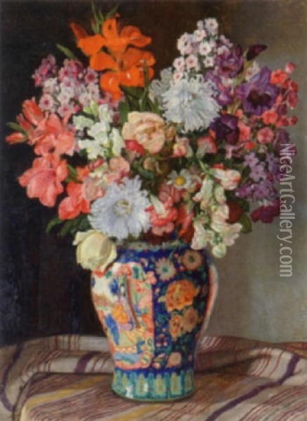 Bunter Blumenstraus Oil Painting - Louise Fraenkel-Hahn